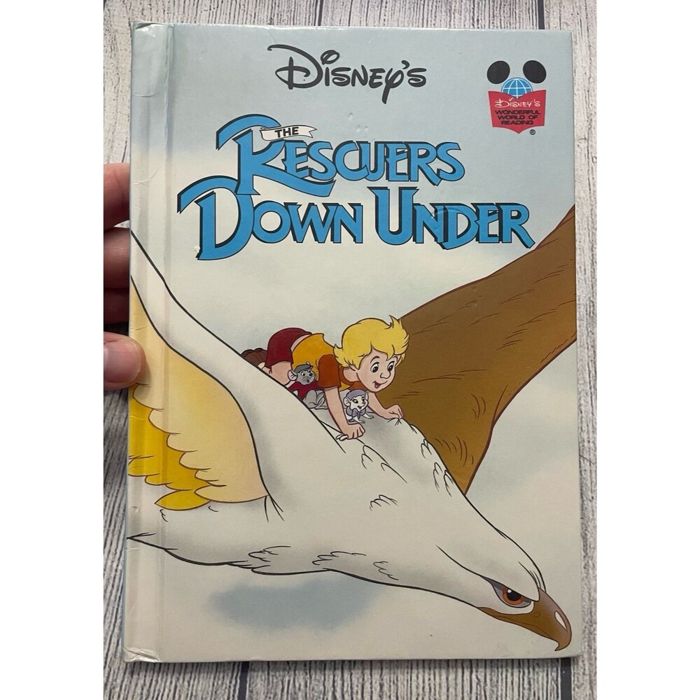 Vintage Vtg Walt Disney’s The Rescuers Down Under Hardcover Book, 1993